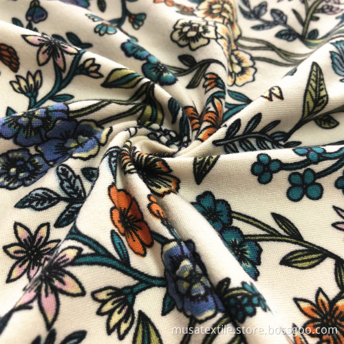 92% Polyester 8% Spandex Single Jersey Dty Fabric